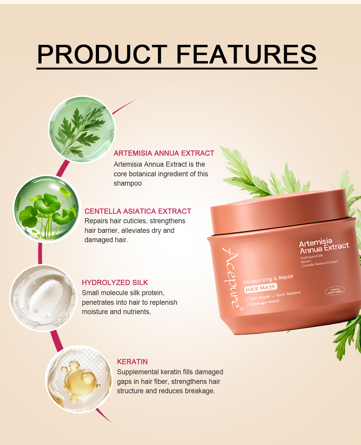 Image [6]-Moisturizing Repair Hair Mask Repairs Damage and Reduces Breakage
