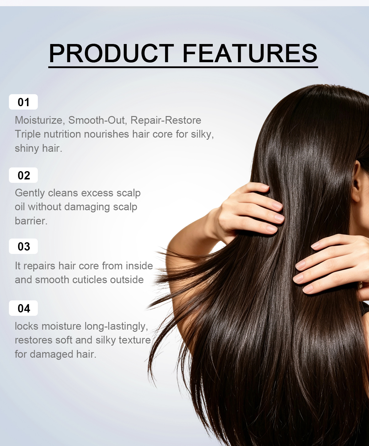 Image [4]-Silky Nourishing Repair Shampoo Repairs Hair Core and Reduces Breakage