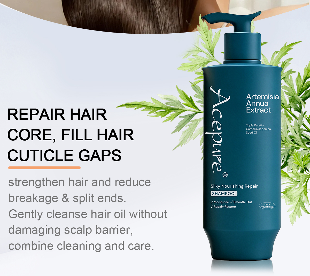Image [3]-Silky Nourishing Repair Shampoo Repairs Hair Core and Reduces Breakage